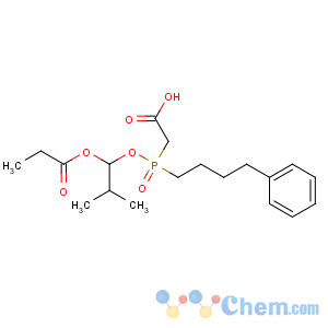 CAS No:123599-78-0 2-[(2-methyl-1-propanoyloxypropoxy)-(4-phenylbutyl)phosphoryl]acetic<br />acid
