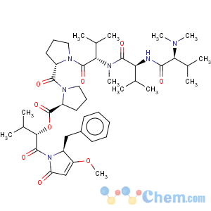 CAS No:123884-00-4 L-Proline,N,N-dimethyl-L-valyl-L-valyl-N-methyl-L-valyl-L-prolyl-,(1S)-1-[[(2S)-2,5-dihydro-3-methoxy-5-oxo-2-(phenylmethyl)-1H-pyrrol-1-yl]carbonyl]-2-methylpropylester