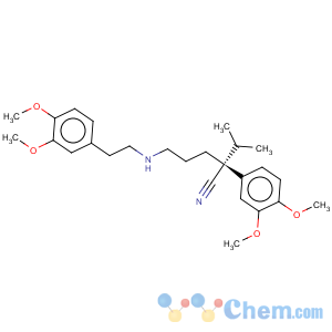 CAS No:123932-43-4 Benzeneacetonitrile, a-[3-[[2-(3,4-dimethoxyphenyl)ethyl]amino]propyl]-3,4-dimethoxy-a-(1-methylethyl)-, (aR)-