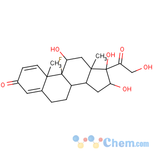 CAS No:124-94-7 (8S,9R,10S,11S,13S,14S,16R,17S)-9-fluoro-11,16,<br />17-trihydroxy-17-(2-hydroxyacetyl)-10,13-dimethyl-6,7,8,11,12,14,15,<br />16-octahydrocyclopenta[a]phenanthren-3-one