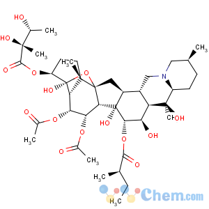 CAS No:124-97-0 Cevane-3,4,6,7,14,15,16,20-octol,4,9-epoxy-, 6,7-diacetate 3-[(2R,3R)-2,3-dihydroxy-2-methylbutanoate]15-[(2R)-2-methylbutanoate], (3b,4a,6a,7a,15a,16b)-