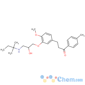 CAS No:124316-02-5 3-[3-[2-hydroxy-3-(2-methylbutan-2-ylamino)propoxy]-4-methoxyphenyl]-1-<br />(4-methylphenyl)propan-1-one