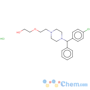 CAS No:1244-76-4 Ethanol,2-[2-[4-[(4-chlorophenyl)phenylmethyl]-1-piperazinyl]ethoxy]-, hydrochloride(1:1)