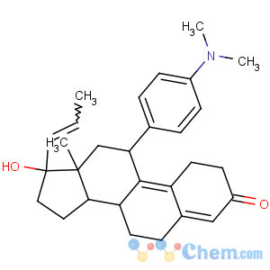 CAS No:124478-60-0 Estra-4,9-dien-3-one,11-[4-(dimethylamino)phenyl]-17-hydroxy-17-(1Z)-1-propen-1-yl-, (11b,17b)-