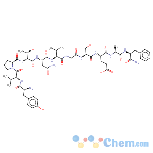 CAS No:124501-79-7 L-Phenylalaninamide,L-tyrosyl-L-valyl-L-prolyl-L-threonyl-L-asparaginyl-L-valylglycyl-L-seryl-L-a-glutamyl-L-alanyl- (9CI)