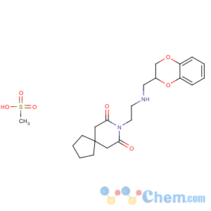 CAS No:124756-23-6 8-[2-(2,3-dihydro-1,<br />4-benzodioxin-3-ylmethylamino)ethyl]-8-azaspiro[4.5]decane-7,<br />9-dione