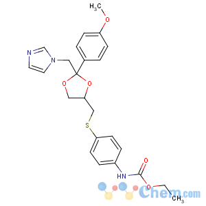 CAS No:124784-31-2 ethyl<br />N-[4-[[(2R)-2-(imidazol-1-ylmethyl)-2-(4-methoxyphenyl)-1,<br />3-dioxolan-4-yl]methylsulfanyl]phenyl]carbamate