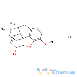 CAS No:125-27-9 Morphinanium,7,8-didehydro-4,5-epoxy-6-hydroxy-3-methoxy-17,17-dimethyl-, bromide (1:1), (5a,6a)-