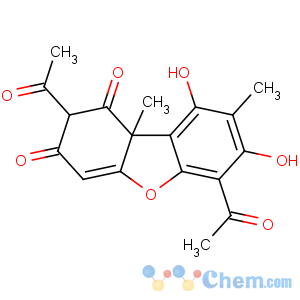 CAS No:125-46-2 2,6-diacetyl-7,9-dihydroxy-8,9b-dimethyldibenzofuran-1,3-dione