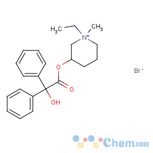CAS No:125-51-9 (1-ethyl-1-methylpiperidin-1-ium-3-yl)<br />2-hydroxy-2,2-diphenylacetate