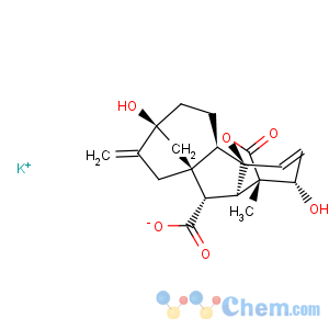 CAS No:125-67-7 Gibb-3-ene-1,10-dicarboxylicacid, 2,4a,7-trihydroxy-1-methyl-8-methylene-, 1,4a-lactone, potassium salt(1:1), (1a,2b,4aa,4bb,10b)-