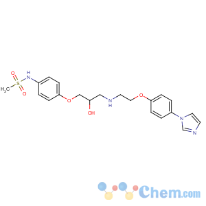 CAS No:125279-79-0 N-[4-[(2S)-2-hydroxy-3-[2-(4-imidazol-1-ylphenoxy)ethylamino]propoxy]<br />phenyl]methanesulfonamide