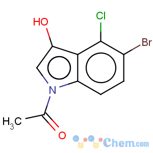 CAS No:125328-76-9 Ethanone,1-(5-bromo-4-chloro-3-hydroxy-1H-indol-1-yl)-