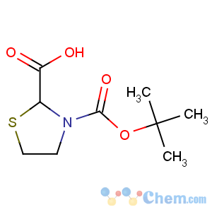 CAS No:125471-00-3 (2R)-3-[(2-methylpropan-2-yl)oxycarbonyl]-1,3-thiazolidine-2-carboxylic<br />acid