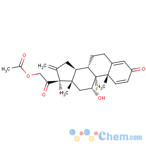 CAS No:1255-35-2 Pregna-1,4-diene-3,20-dione,21-(acetyloxy)-9-fluoro-11,17-dihydroxy-16-methylene-, (11b)-