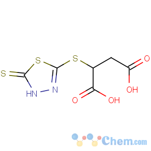 CAS No:125605-97-2 2-[(2-sulfanylidene-3H-1,3,4-thiadiazol-5-yl)sulfanyl]butanedioic acid