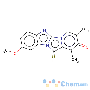 CAS No:125656-83-9 9-methoxy-1,3-dimethyl-12-thioxo-pyrido[1',2',3,4]imidazo[1,2-a]benzimidazol-2-(12h)-one