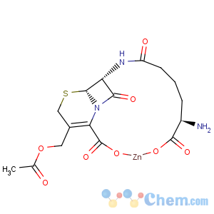 CAS No:12567-06-5 Zinc,[3-[(acetyloxy)methyl]-7-[(5-amino-5-carboxy-1-oxopentyl)amino]-8-oxo-5-thia-1-azabicyclo[4.2.0]oct-2-ene-2-carboxylato(2-)]-(9CI)