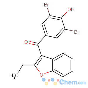 CAS No:125814-23-5 (3,5-dibromo-4-hydroxyphenyl)-(2-ethyl-1-benzofuran-3-yl)methanone