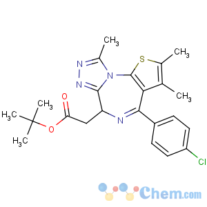CAS No:1268524-70-4 (S)-tert-butyl 2-(4-(4-chlorophenyl)-2,3,9-triMethyl-6H-thieno[3,2-f][1,2,4]triazolo[4,3-a][1,4]diazepin-6-yl)acetate