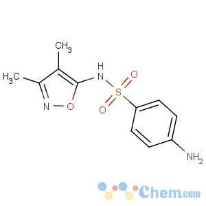 CAS No:127-69-5 4-amino-N-(3,4-dimethyl-1,2-oxazol-5-yl)benzenesulfonamide