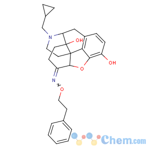 CAS No:127227-10-5 Morphinan-6-one,17-(cyclopropylmethyl)-4,5-epoxy-3,14-dihydroxy-, O-(2-phenylethyl)oxime, (5a)- (9CI)