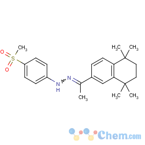 CAS No:127304-28-3 4-methylsulfonyl-N-[(E)-1-(5,5,8,8-tetramethyl-6,<br />7-dihydronaphthalen-2-yl)ethylideneamino]aniline