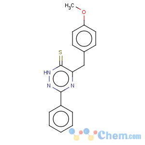 CAS No:127525-51-3 1,2,4-Triazine-6(1H)-thione, 5-[(4-methoxyphenyl)methyl]-3-phenyl-