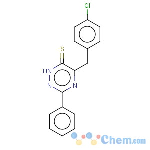 CAS No:127525-52-4 1,2,4-Triazine-6(1H)-thione,5-[(4-chlorophenyl)methyl]-3-phenyl-