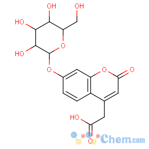 CAS No:127615-74-1 2-[2-oxo-7-[(2S,3R,4S,5R,6R)-3,4,<br />5-trihydroxy-6-(hydroxymethyl)oxan-2-yl]oxychromen-4-yl]acetic acid
