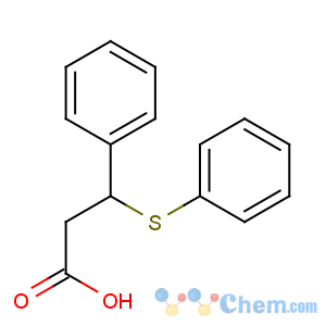 CAS No:12770-85-3 3-phenyl-3-phenylsulfanylpropanoic acid