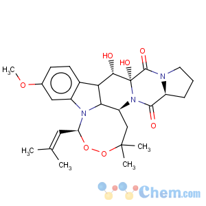 CAS No:12771-72-1 5H,12H-3,4-Dioxa-5a,11a,15a-triazacyclooct[lm]indeno[5,6-b]fluorene-11,15(2H,13H)-dione,1,10,10a,14,14a,15b-hexahydro-10,10a-dihydroxy-7-methoxy-2,2-dimethyl-5-(2-methyl-1-propen-1-yl)-,(5R,10S,10aR,14aS,15bS)-