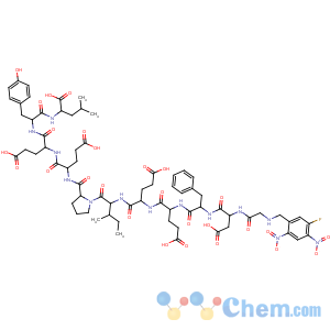 CAS No:127761-72-2 L-Leucine,N-[N-[N-[N-[1-[N-[N-[N-[N-[N-[N-[(5-fluoro-2,4-dinitrophenyl)methyl]glycyl]-L-a-aspartyl]-L-phenylalanyl]-L-a-glutamyl]-L-a-glutamyl]-L-isoleucyl]-L-prolyl]-L-a-glutamyl]-L-a-glutamyl]-L-tyrosyl]- (9CI)