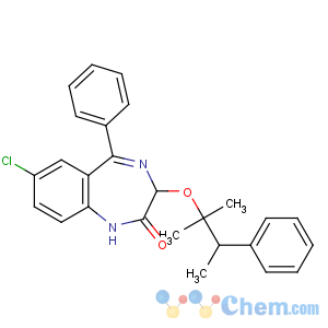 CAS No:127830-16-4 7-chloro-3-(2-methyl-3-phenylbutan-2-yl)oxy-5-phenyl-1,3-dihydro-1,<br />4-benzodiazepin-2-one
