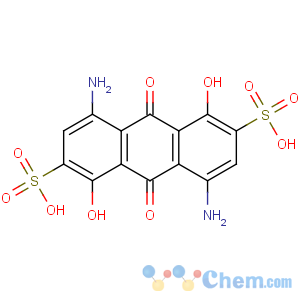 CAS No:128-86-9 4,8-diamino-1,5-dihydroxy-9,10-dioxoanthracene-2,6-disulfonic acid
