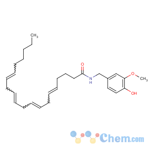 CAS No:128007-31-8 5,8,11,14-Eicosatetraenamide,N-[(4-hydroxy-3-methoxyphenyl)methyl]-, (5Z,8Z,11Z,14Z)-
