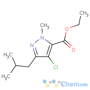 CAS No:128537-44-0 ethyl 4-chloro-2-methyl-5-(2-methylpropyl)pyrazole-3-carboxylate