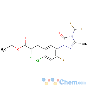 CAS No:128639-02-1 ethyl<br />2-chloro-3-[2-chloro-5-[4-(difluoromethyl)-3-methyl-5-oxo-1,2,<br />4-triazol-1-yl]-4-fluorophenyl]propanoate