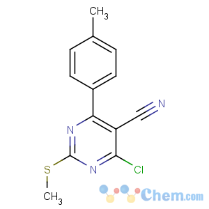 CAS No:128640-74-4 4-chloro-6-(4-methylphenyl)-2-methylsulfanylpyrimidine-5-carbonitrile