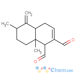 CAS No:128718-14-9 (1R,4aS,6S,8aS)-6,8a-dimethyl-5-methylidene-1,4,4a,6,7,<br />8-hexahydronaphthalene-1,2-dicarbaldehyde