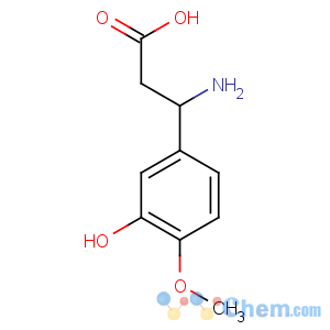 CAS No:129042-81-5 3-amino-3-(3-hydroxy-4-methoxyphenyl)propanoic acid
