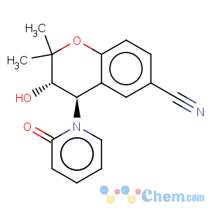 CAS No:129729-66-4 2H-1-Benzopyran-6-carbonitrile,3,4-dihydro-3-hydroxy-2,2-dimethyl-4-(2-oxo-1(2H)-pyridinyl)-, (3S,4R)-