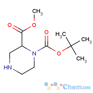CAS No:129799-15-1 1-O-tert-butyl 2-O-methyl piperazine-1,2-dicarboxylate