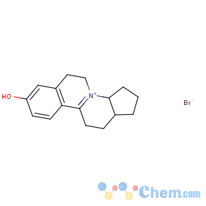 CAS No:130-81-4 1H-Benzo[a]cyclopenta[f]quinolizinium,2,3,3a,5,6,11,12,12a-octahydro-8-hydroxy-, bromide (1:1)