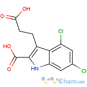 CAS No:130150-80-0 3-(2-carboxyethyl)-4,6-dichloro-1H-indole-2-carboxylic acid