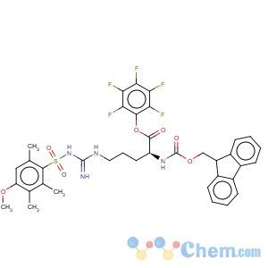 CAS No:130397-19-2 L-Ornithine,N2-[(9H-fluoren-9-ylmethoxy)carbonyl]-N5-[imino[[(4-methoxy-2,3,6-trimethylphenyl)sulfonyl]amino]methyl]-,pentafluorophenyl ester (9CI)