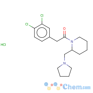 CAS No:130497-33-5 Ethanone,2-(3,4-dichlorophenyl)-1-[2-(1-pyrrolidinylmethyl)-1-piperidinyl]-