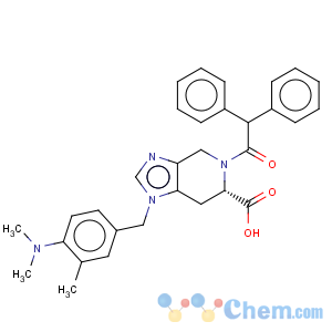 CAS No:130663-39-7 1-[[4-(dimethylamino)-3-methylphenyl]methyl]-5-(2,2-diphenylacetyl)-6,7-dihydro-4H-imidazo[4,5-c]pyridine-6-carboxylic acid