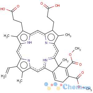 CAS No:130851-13-7 23h,25h-benzo[b]porphine-9,13-dipropanoic acid, 18-ethenyl-2,4a-dihydro-3,4-bis(methoxycarbonyl)-4a,8,14,19-tetramethyl-
