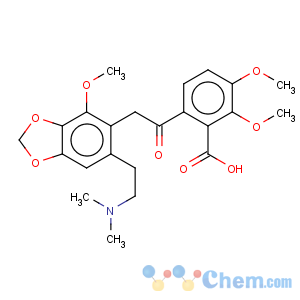 CAS No:131-28-2 Benzoic acid,6-[2-[6-[2-(dimethylamino)ethyl]-4-methoxy-1,3-benzodioxol-5-yl]acetyl]-2,3-dimethoxy-